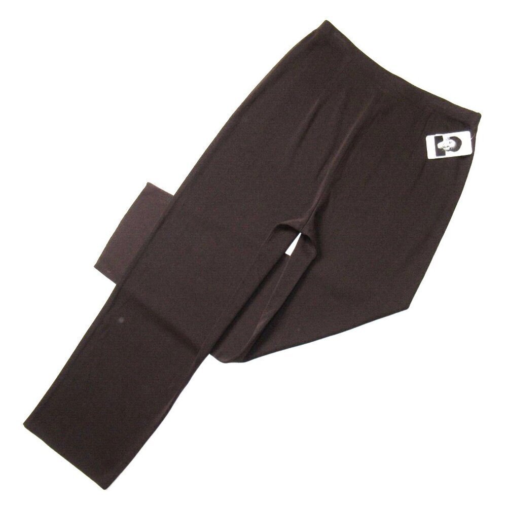 NWT Misook #207 Slim Leg Knit Pant in Chocolate Brown Pull-on XL